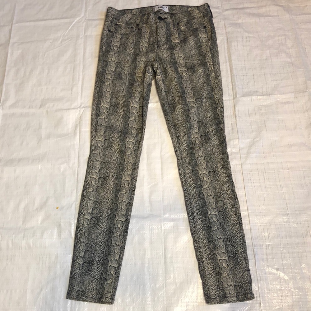 Paige python verdugo ultra skinny jeans B1-11